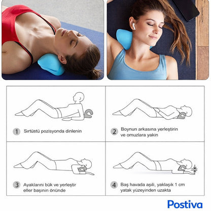 Postiva Oval Boyun Düzleşmesi Yastığı Omuz Sedyesi Gevşetici Traksiyon Cihazı Yastık Servikal Düzeltici