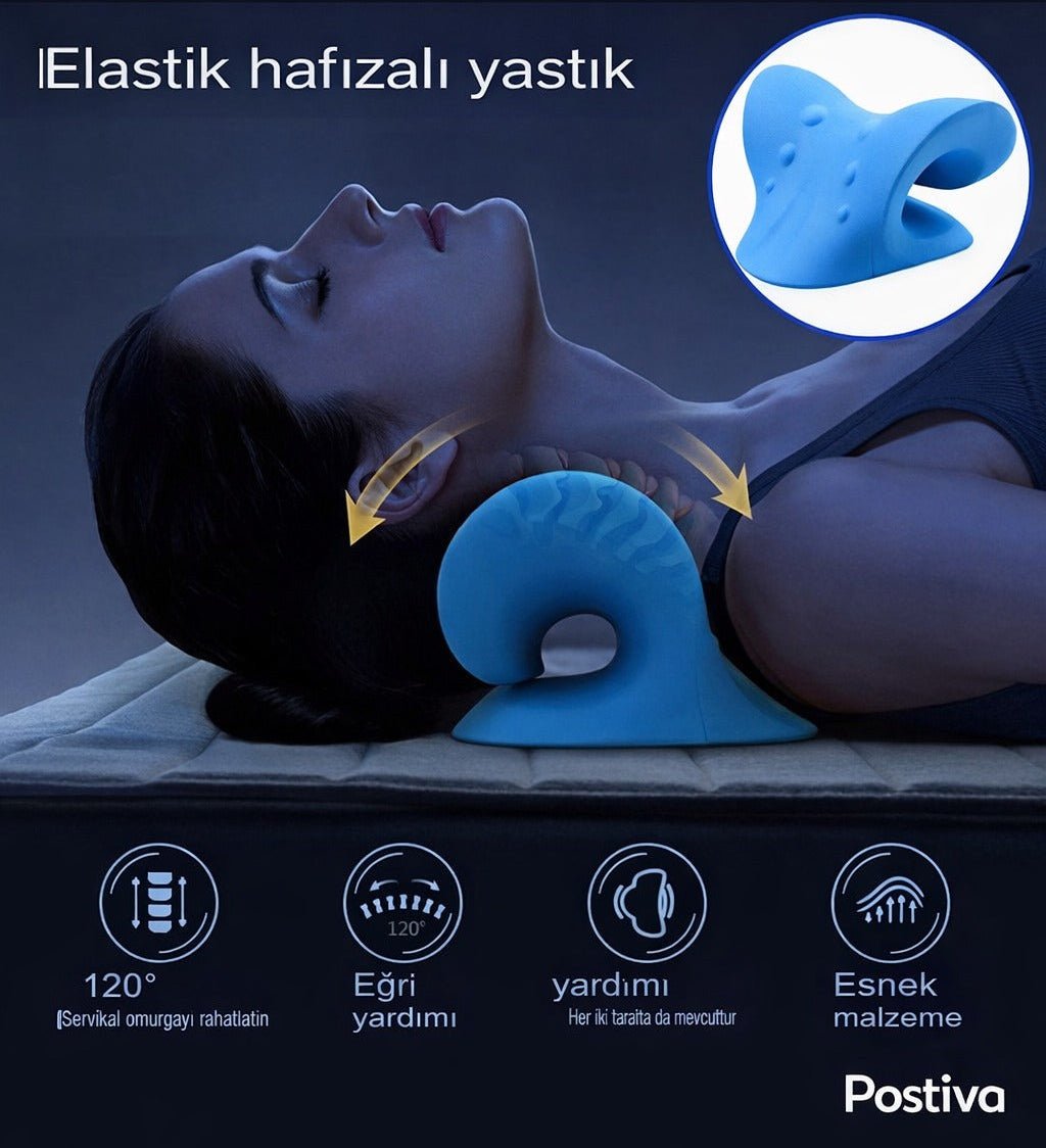 Postiva Oval Boyun Düzleşmesi Yastığı Omuz Sedyesi Gevşetici Traksiyon Cihazı Yastık Servikal Düzeltici